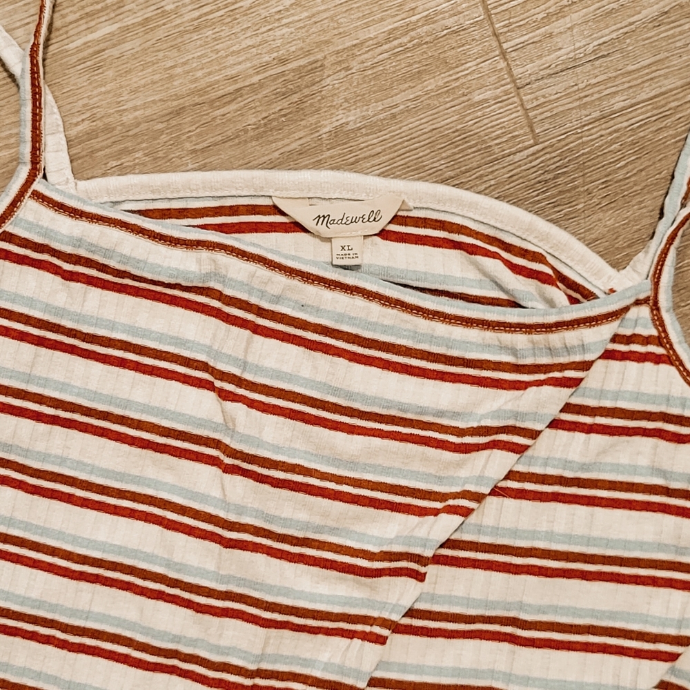 Madewell striped spaghetti strap tank